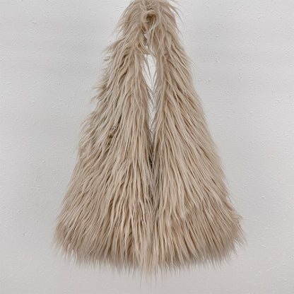 Long-haired shoulder bag/underarm bag