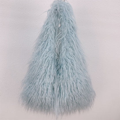 Long-haired shoulder bag/underarm bag