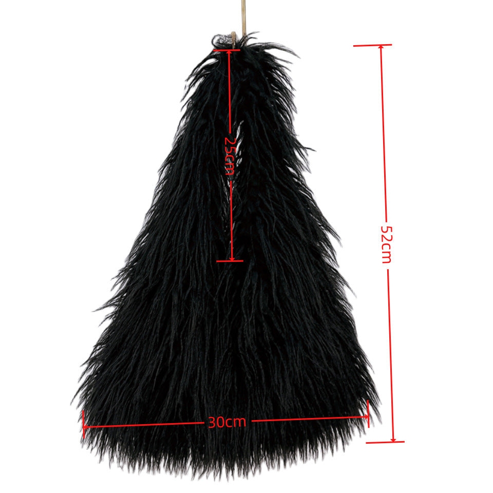 Long-haired shoulder bag/underarm bag