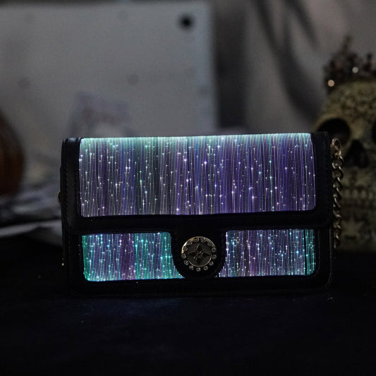 Touch-sensitive LED glow-in-the-dark women's handbag