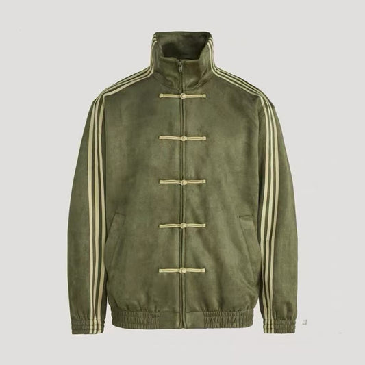 Embroidered Three Stripes Tang Suit Loose Jacket