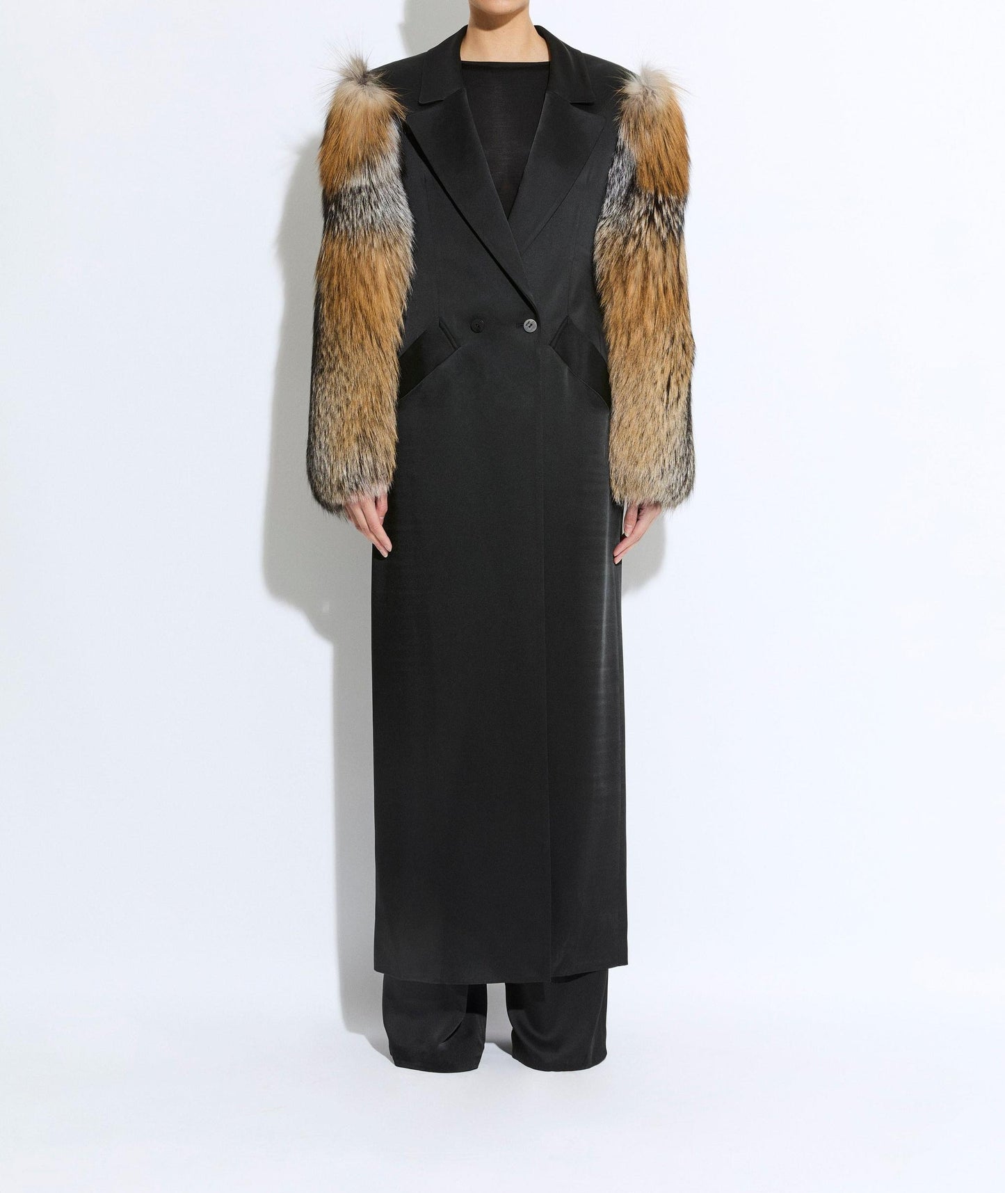 Eco-friendly Fur Stitching Coat