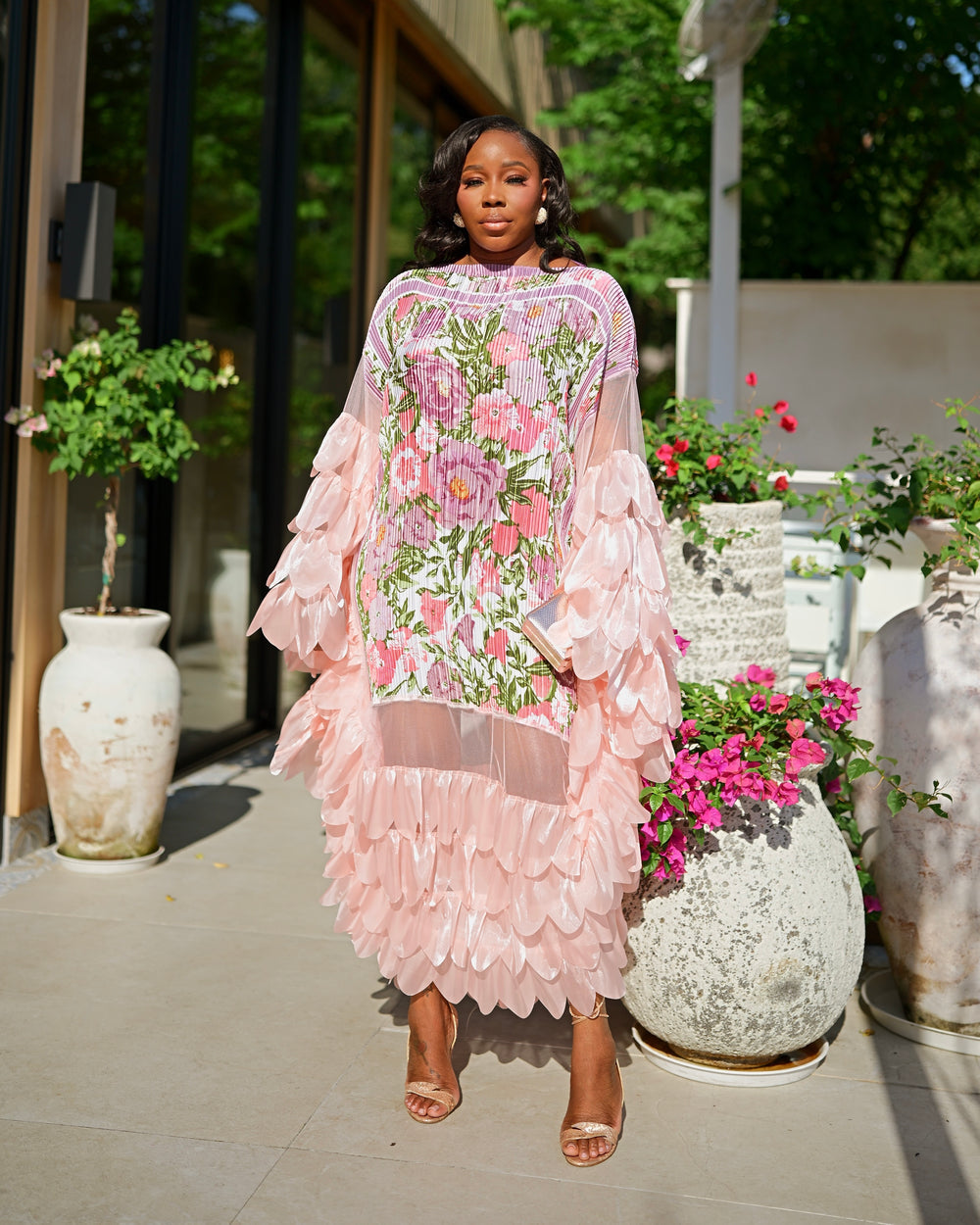 Floral-print maxi dress