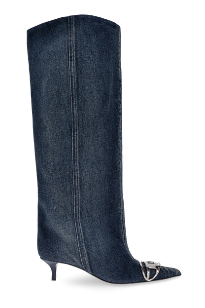 NAVY BLUE Denim boots