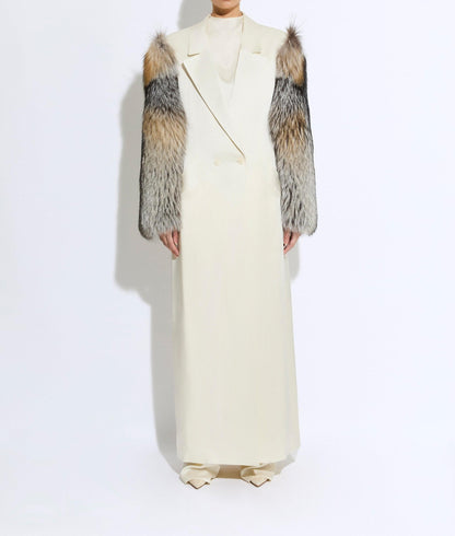 Eco-friendly Fur Stitching Coat