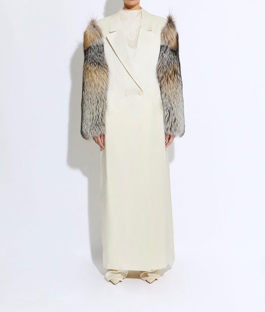 Eco-friendly Fur Stitching Coat