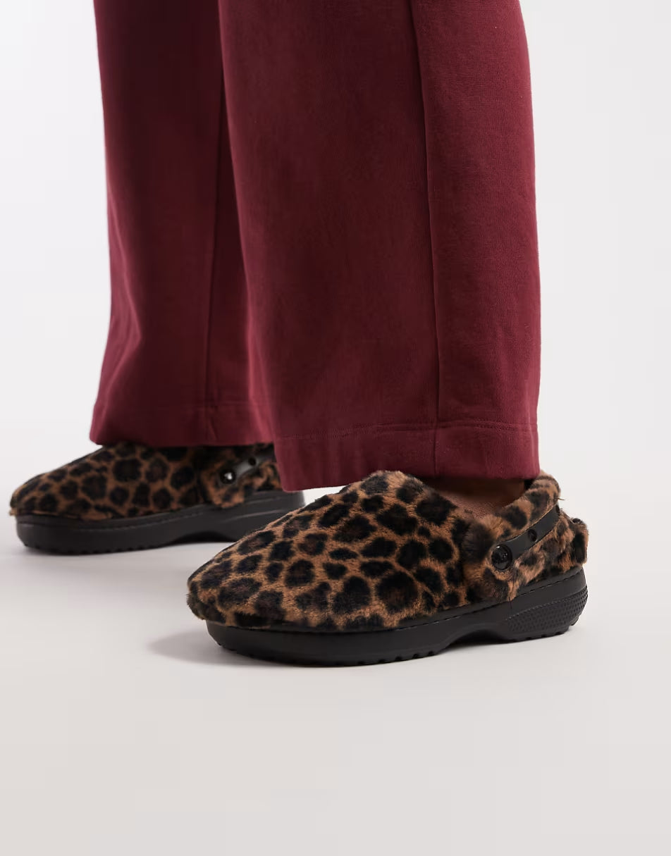Unfurgettable clog in brown leopard print