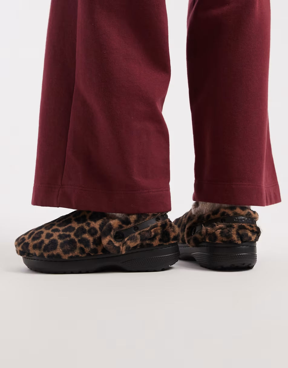 Unfurgettable clog in brown leopard print
