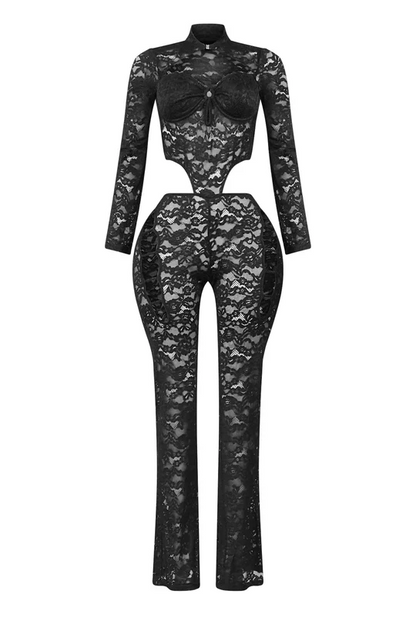 Lace Side Cut Out Jumpsuit