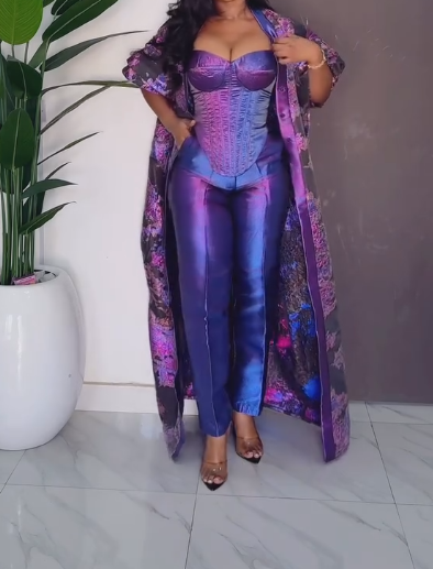 (4-piece set) corset + skirt + trousers + jacket