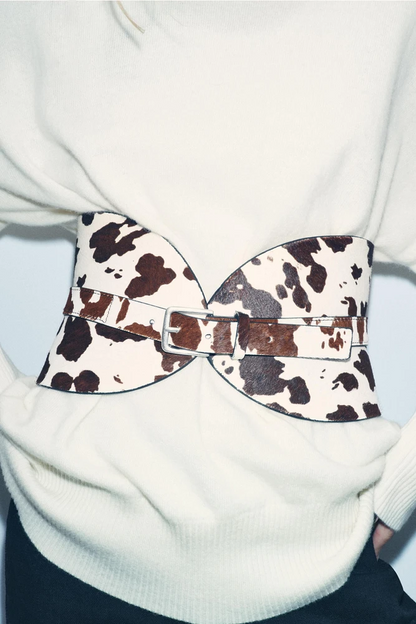Animal print belt