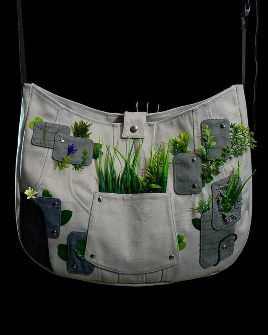 Artificial plant DIY crossbody bag