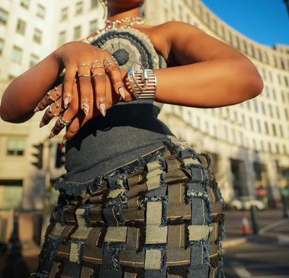Tropical Leopard Colorblock Casual Straight Pants + Vest Set