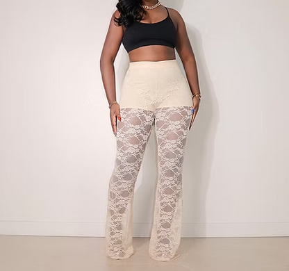 Lace Flare Pants