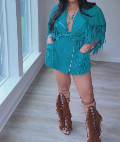 Fringed suede jacket