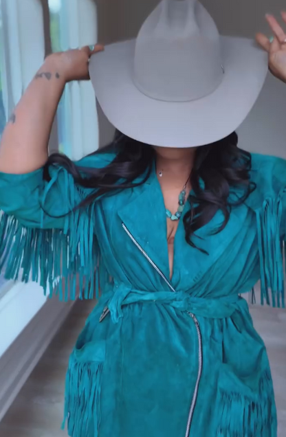 Fringed suede jacket