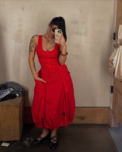 Sleeveless Backless Bud Dress