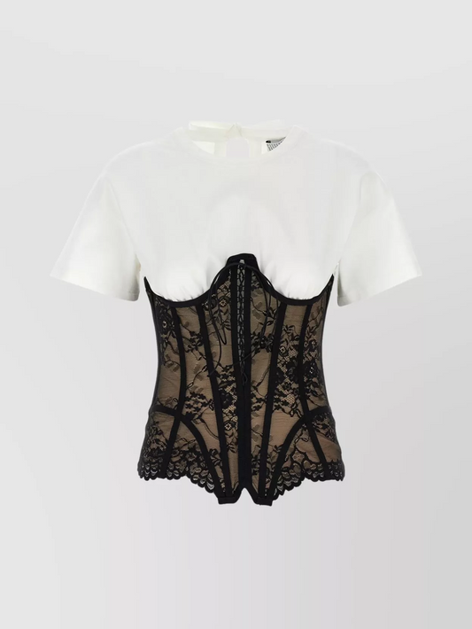 Lace bodice insert top