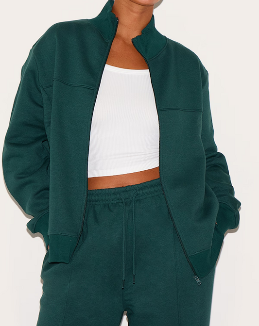Mini Skirt + Sports Cardigan Set
