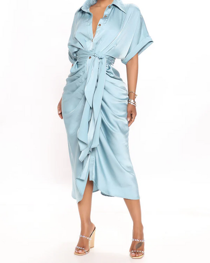 Satin midi dress