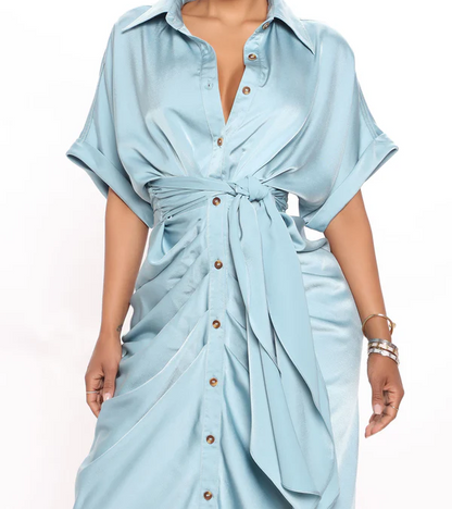 Satin midi dress