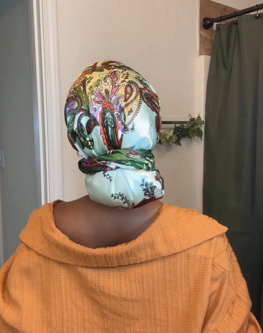 Silk printed headscarf