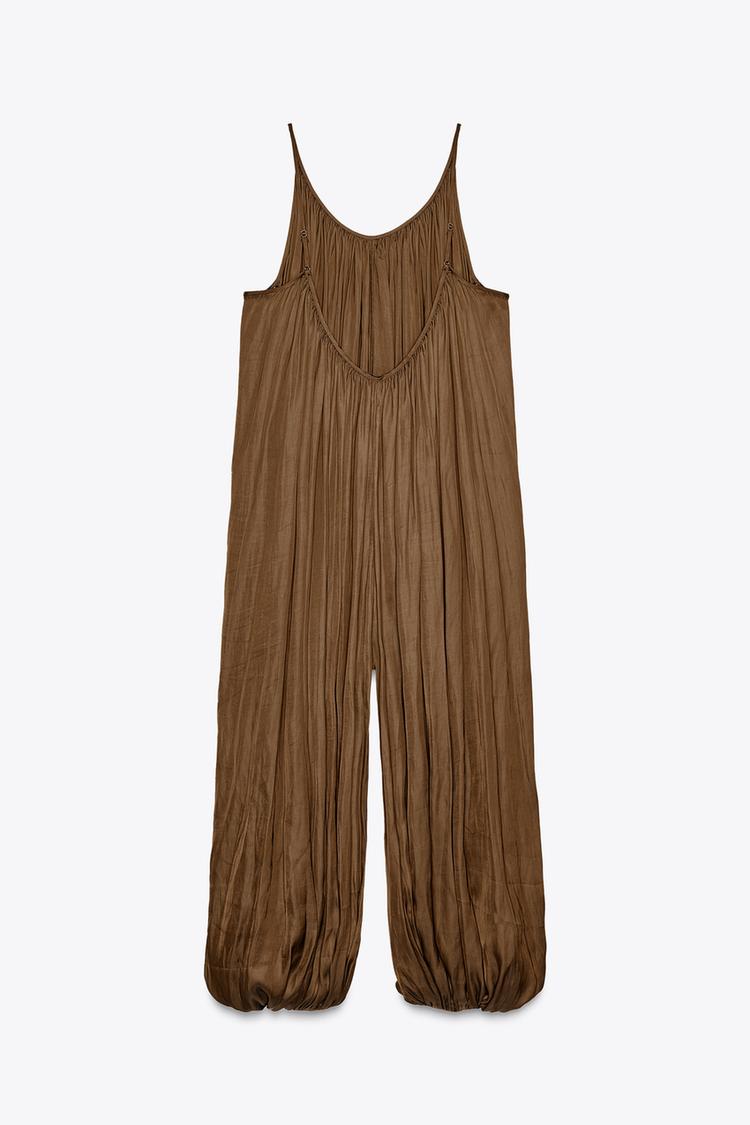 Spaghetti Strap Pleated Jumpsuit