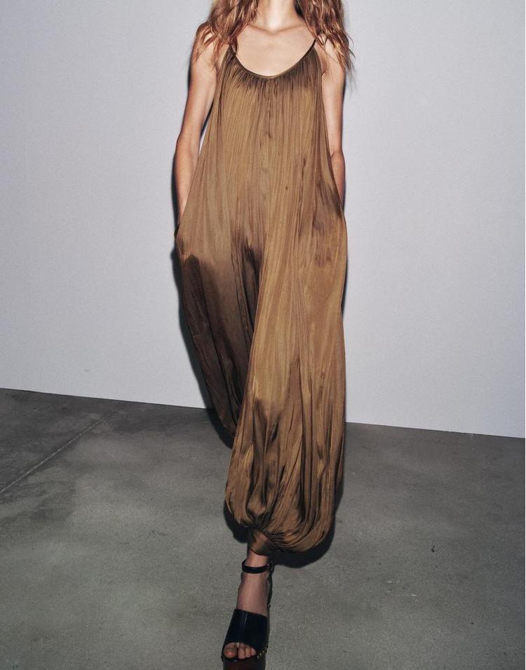 Spaghetti Strap Pleated Jumpsuit