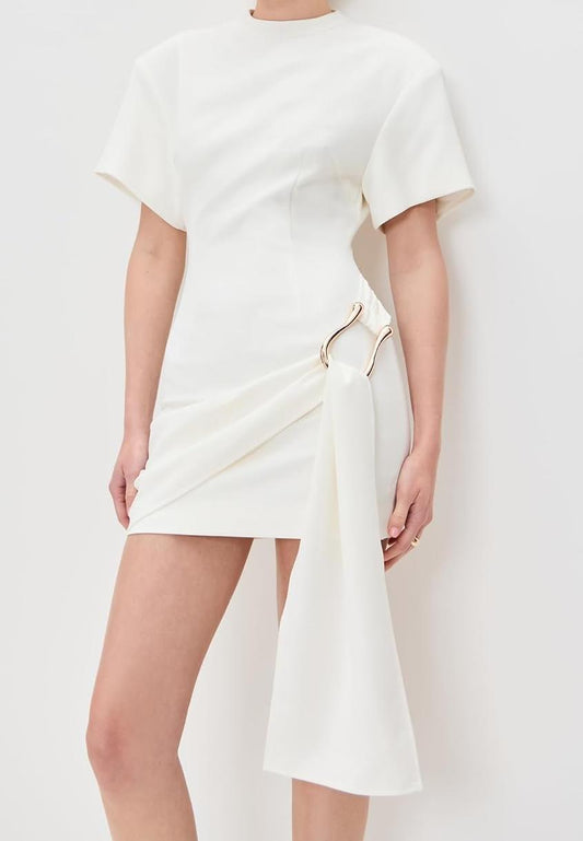 Waisted A-line short dress