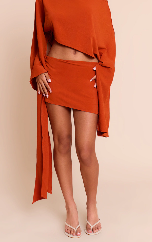 Knot Side Mini Skirt