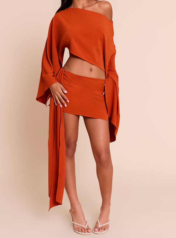 Knot Side Mini Skirt
