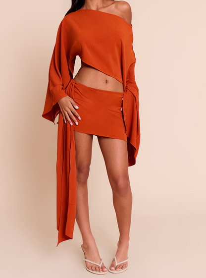 Knot Side Mini Skirt