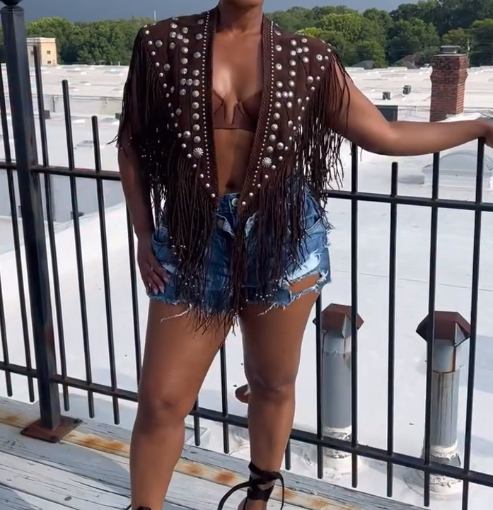 Brown Fringe Jacket