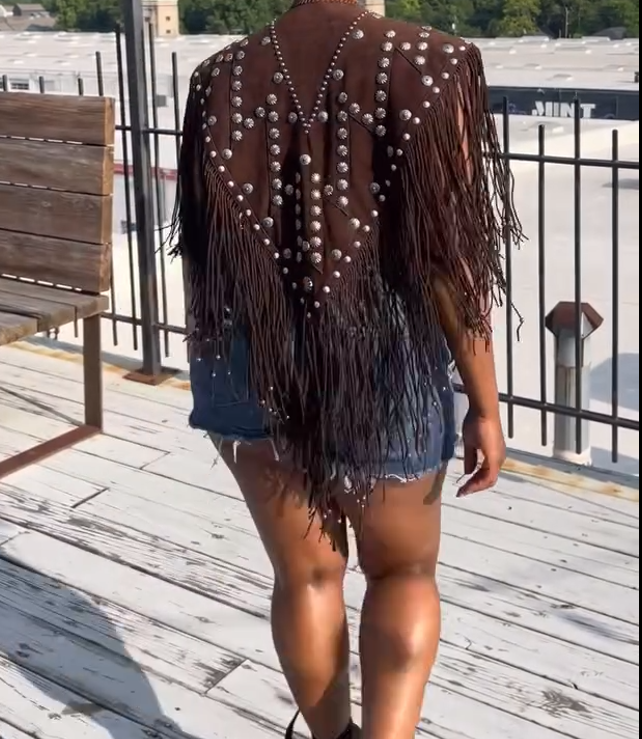 Brown Fringe Jacket