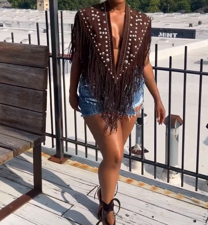 Brown Fringe Jacket