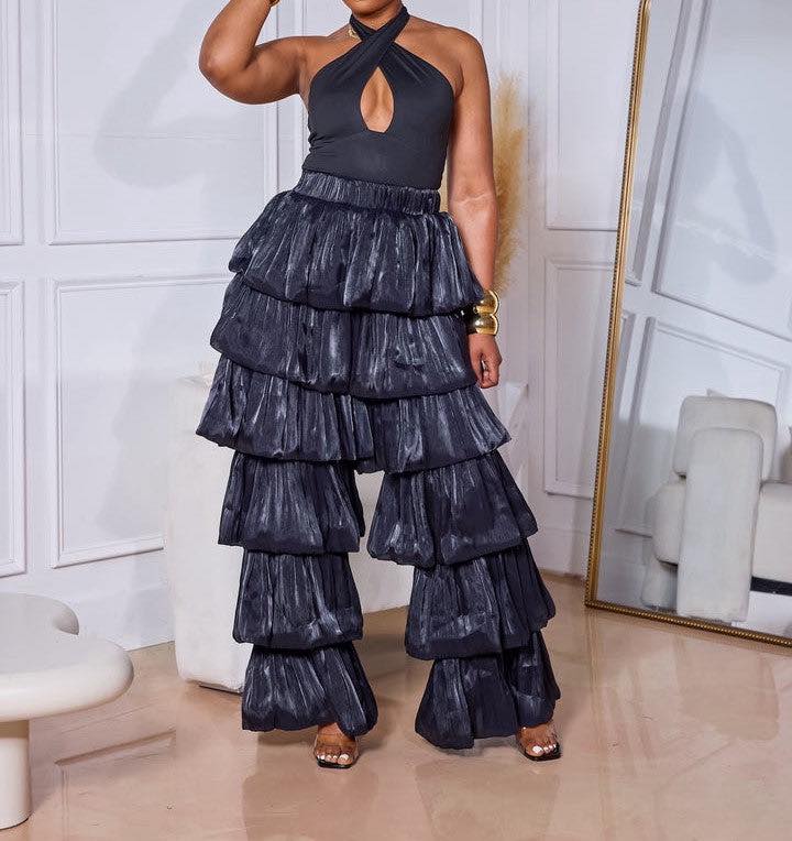 Shimmer Tiered Pants