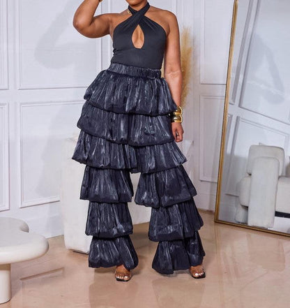 Shimmer Tiered Pants
