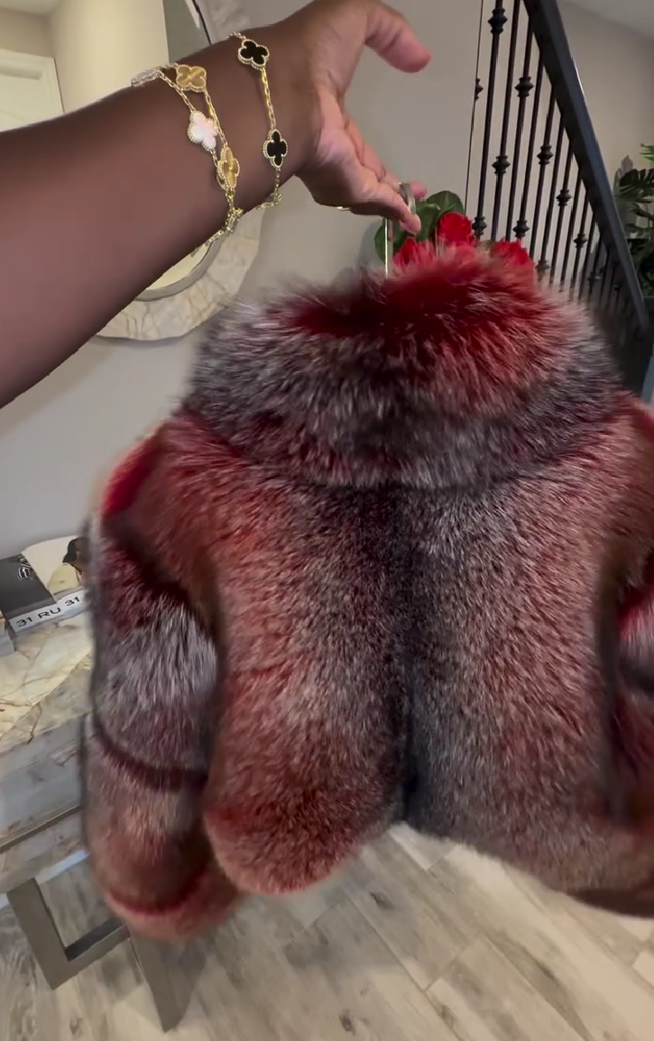 Tailored fox fur jacket