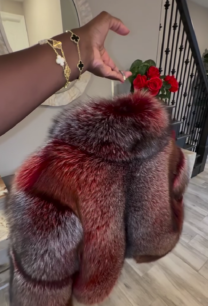 Tailored fox fur jacket