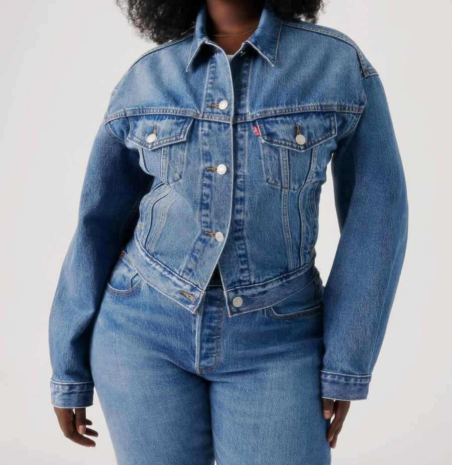 Tie-back denim jacket