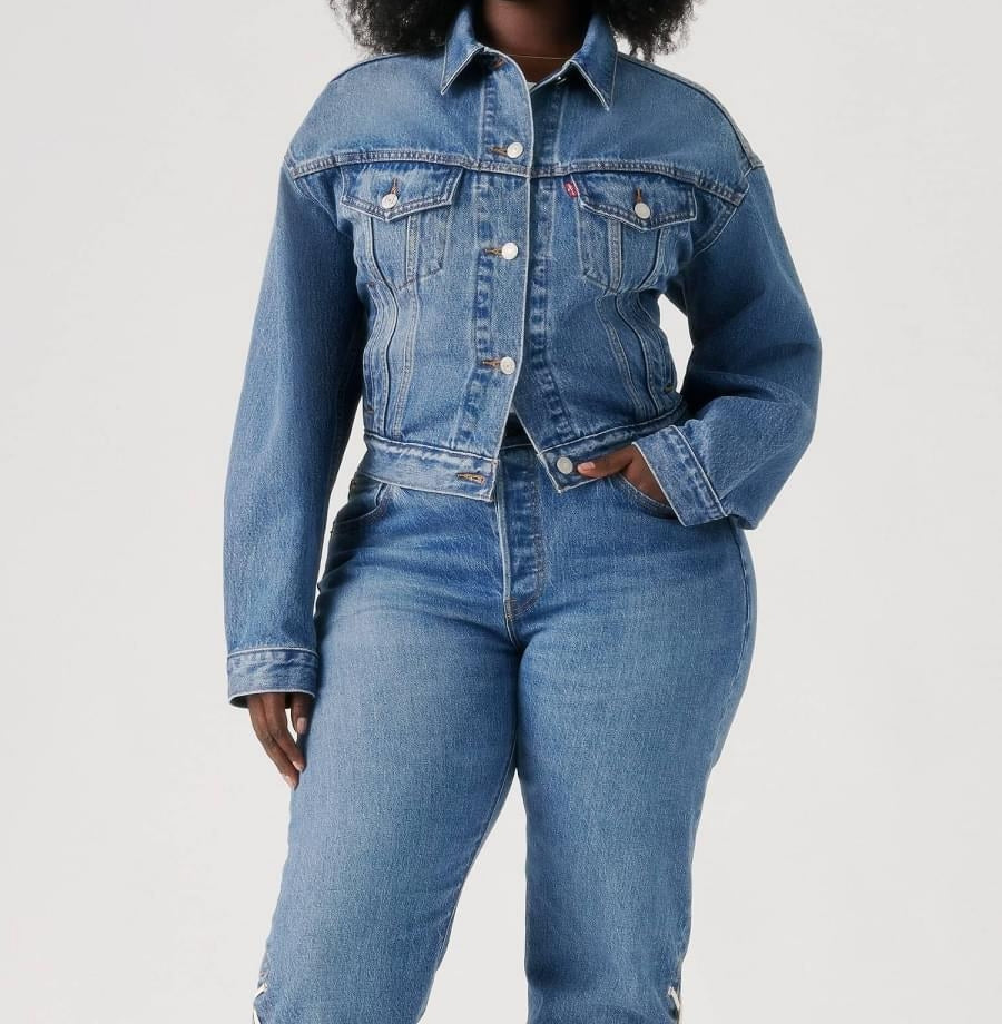 Tie-back denim jacket