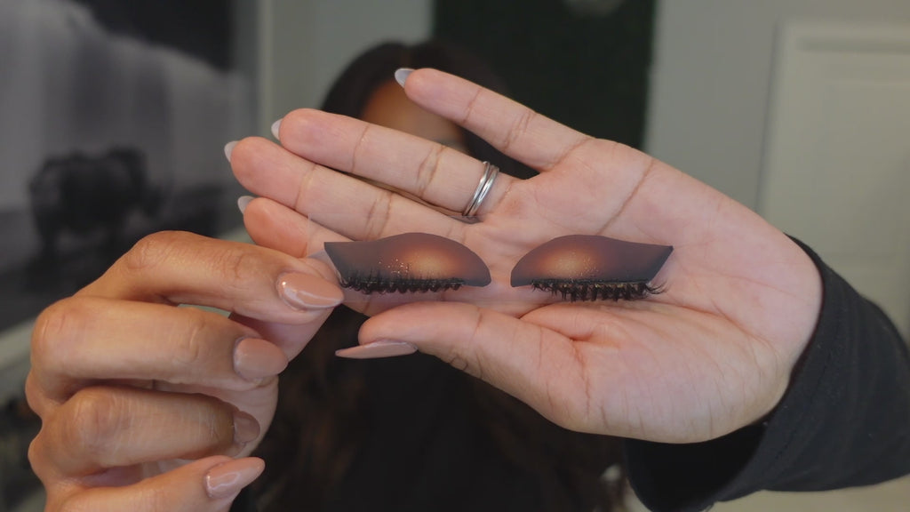 Cat-eye lazy eyeshadow eyelash stickers