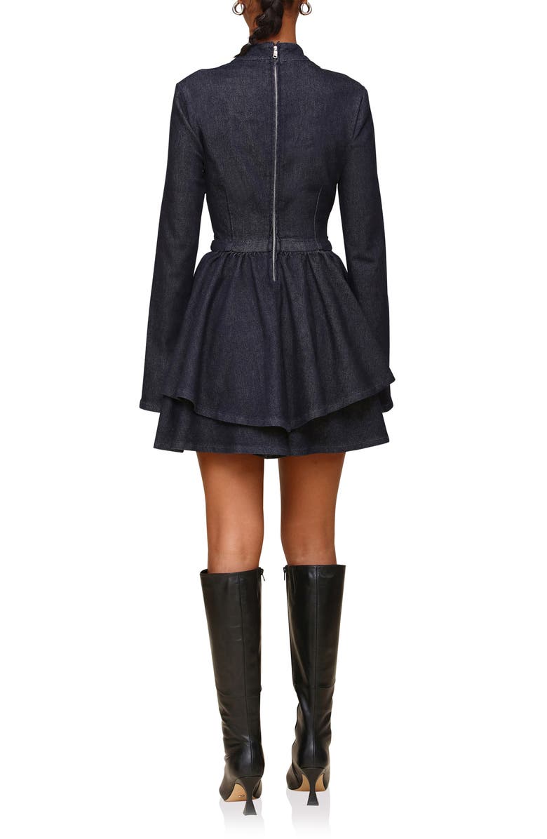 Long Sleeve Denim Minidress