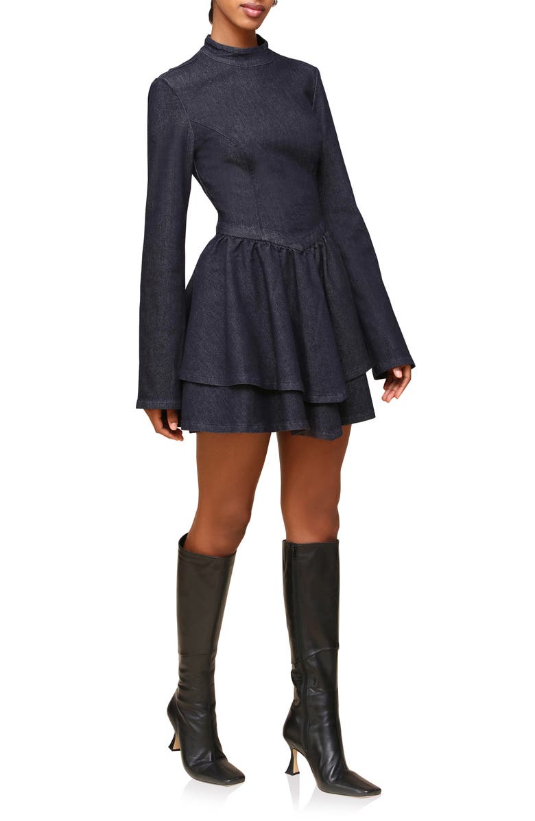 Long Sleeve Denim Minidress
