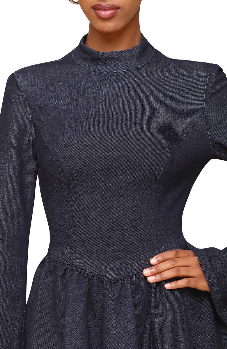Long Sleeve Denim Minidress