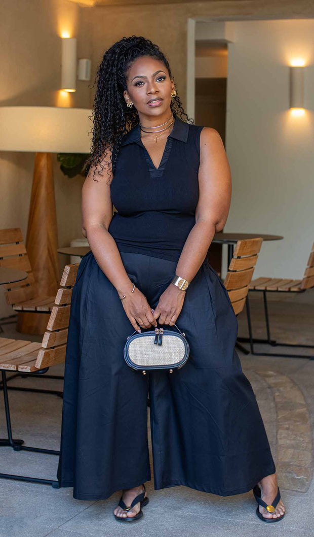 Denim overalls suit