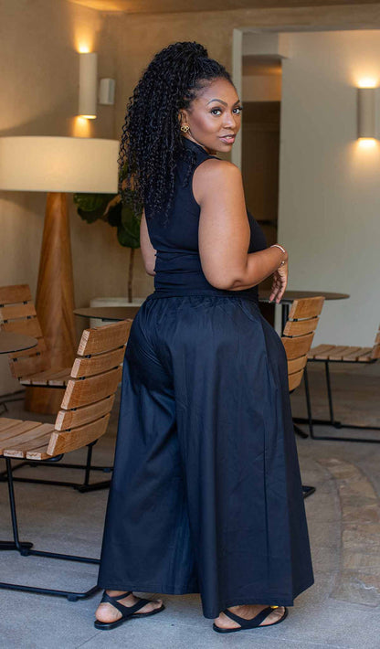 Denim overalls suit