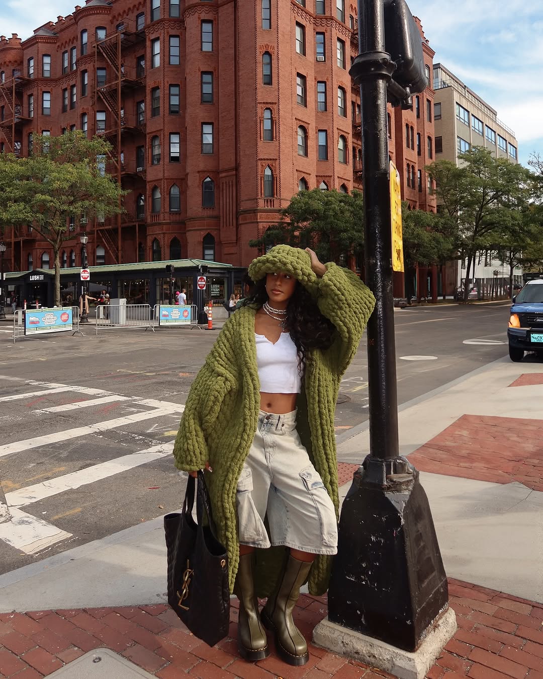 Chunky chenille knit robe