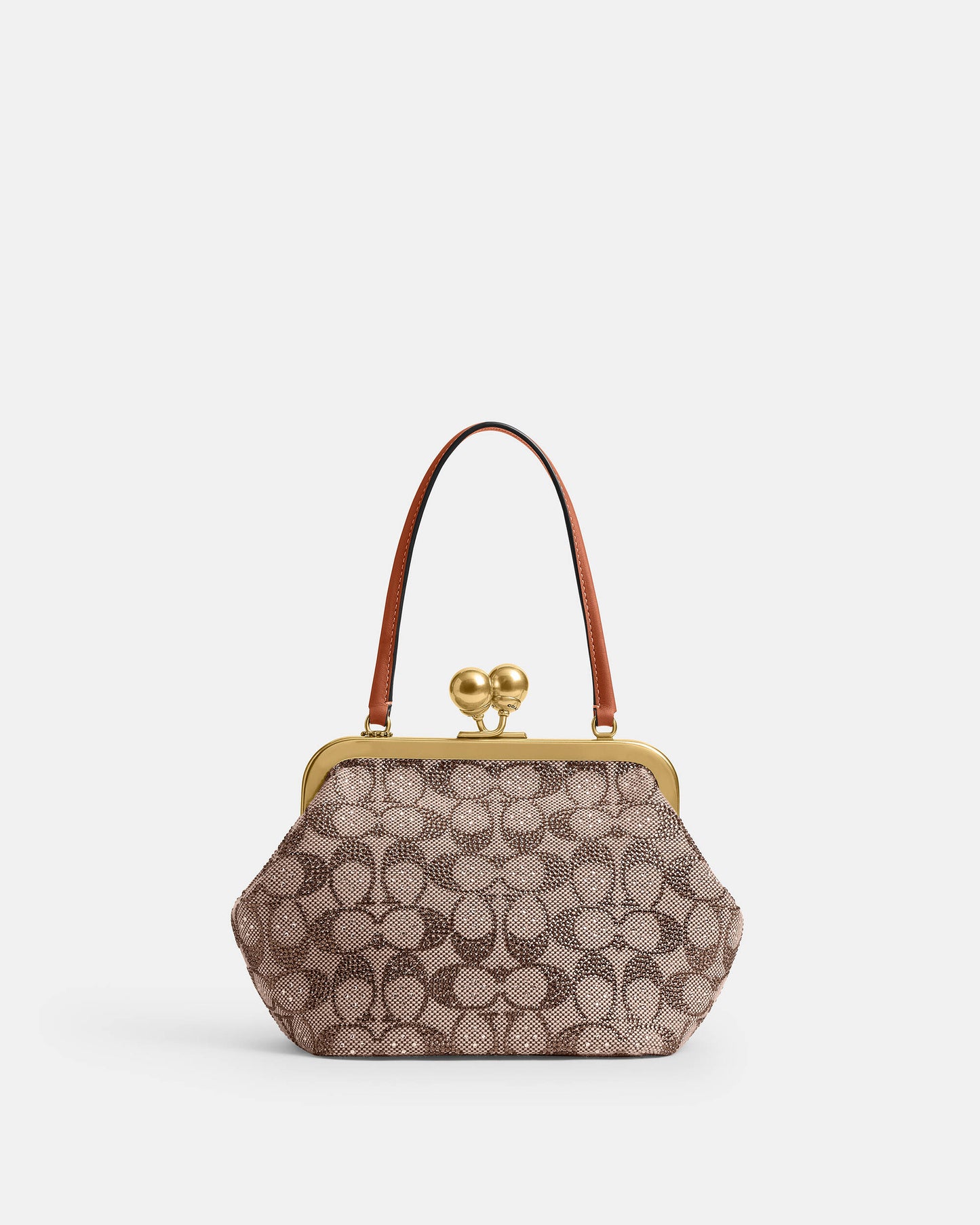 Mini Lock Frame Crystal Jacquard Shoulder Bag