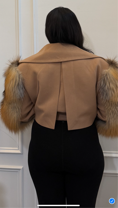 Cashmere cropped jacket